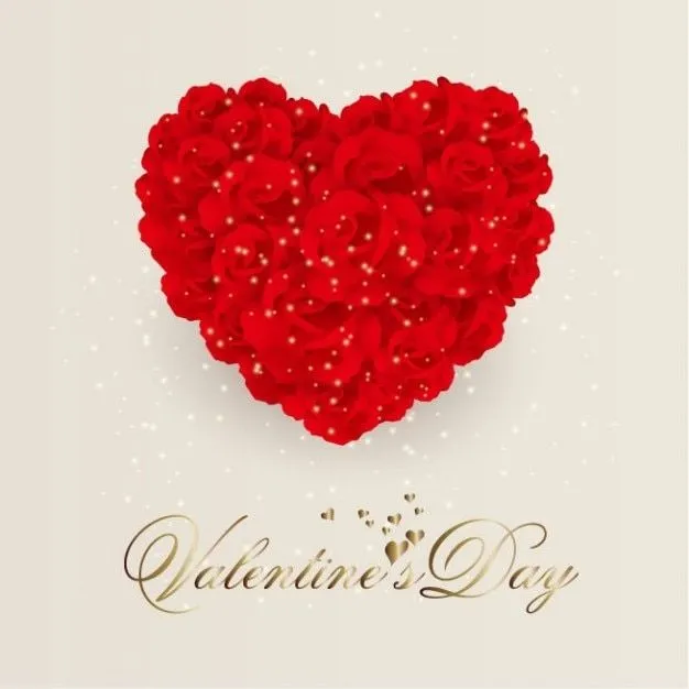 Flores color de rosa del corazón. valentín | Descargar Vectores gratis