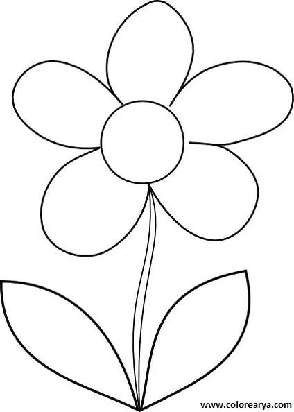 Flor caricatura para pintar - Imagui