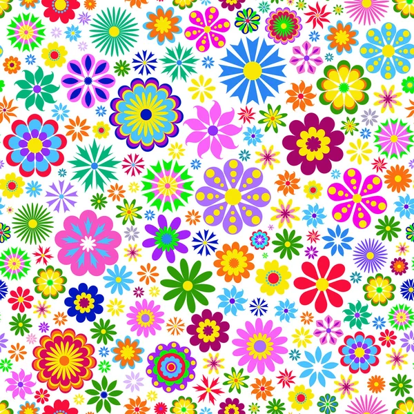 Flores de colores sobre fondo blanco — Vector stock © kiyanochka ...