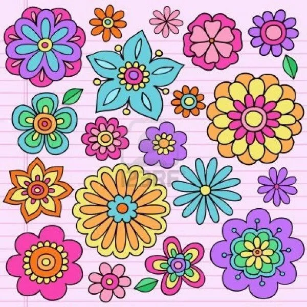 Flores dibujadas | Fondos decorativos | Pinterest