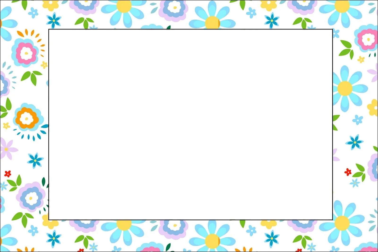 Flores em Amarelo e Azul Claro - Kit Completo com molduras para ... Flores em Amarelo e Azul Claro - Kit Completo com molduras para ...