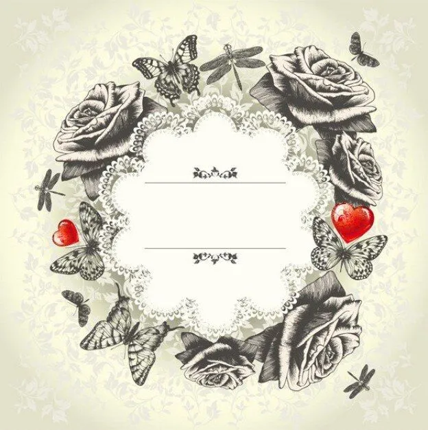 Flores y encaje fondo vector vintage | Descargar Vectores gratis Flores y encaje fondo vector vintage | Descargar Vectores gratis