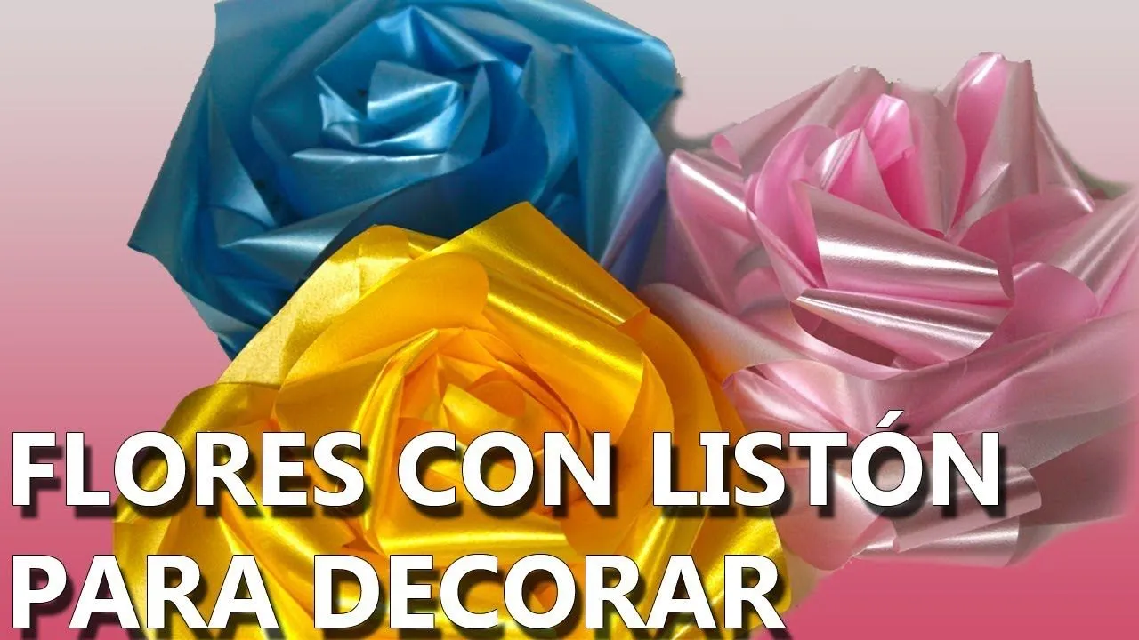 FLORES FÁCILES | Cómo hacer FLORES de LISTÓN | Paso a paso - YouTube