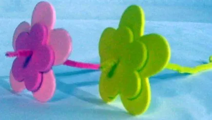 Flores con foami faciles - Imagui