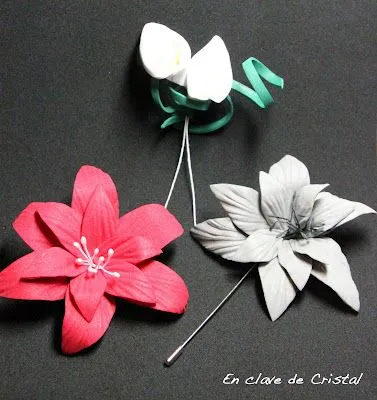 Flores en foami grandes - Imagui