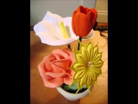 Como hacer flores en foami video - Imagui