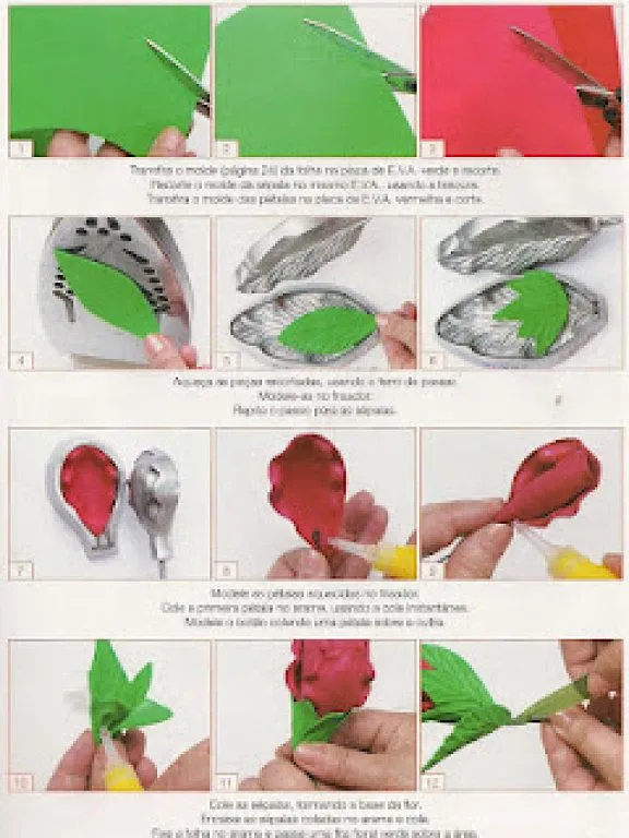 Como se hace una flor en fomi - Imagui