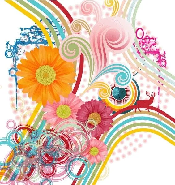 Flores de fondo abstracto Vector de la flor - vectores gratis para ... Flores de fondo abstracto Vector de la flor - vectores gratis para ...