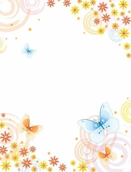 Resumen de flores con fondo de vectores mariposa Resumen de vectores ...