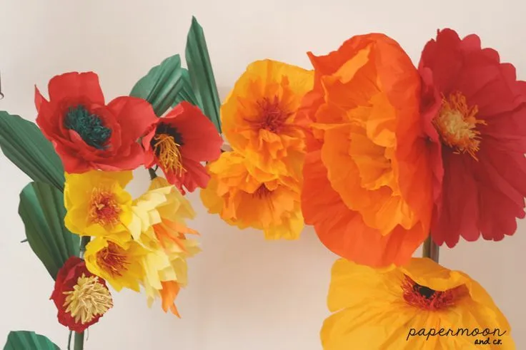 Flores gigantes de papel crepe | #NDL2014 | Pinterest | Crepes Flores gigantes de papel crepe | #NDL2014 | Pinterest | Crepes