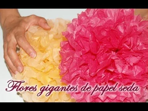 Flores Gigantes de Papel de Seda - DIY - Huge Tissue Paper Flowers ...