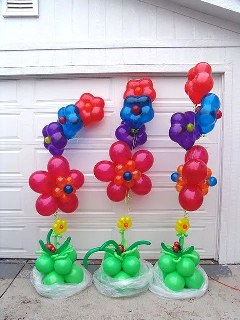 Cómo hacer Flores con Globos para una Fiesta : Fiestas Infantiles ...