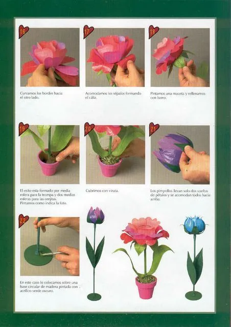 Como hacer flores de goma eva paso a paso en español - Imagui