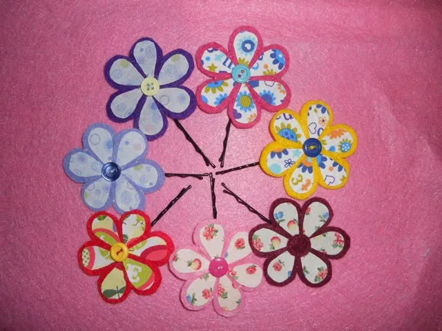 Flores de goma eva para el pelo - Imagui