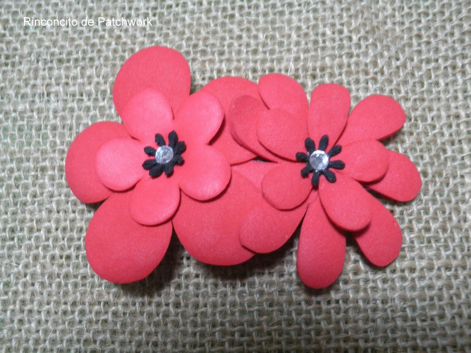 Flores de goma eva para el pelo - Imagui