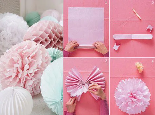 Flores hechas con papel - Imagui