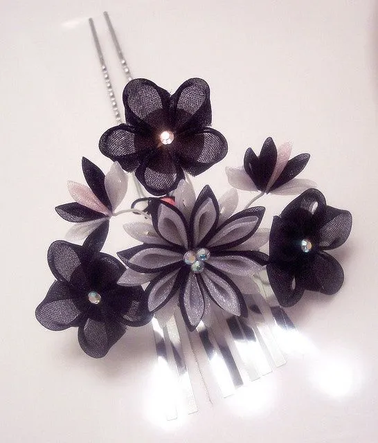 Flores kanzashi | KANZASHI | Pinterest