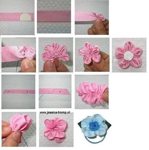 Flores de liston para el cabello - Imagui | Banditas y Moños ... Flores de liston para el cabello - Imagui | Banditas y Moños ...