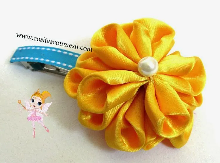 Flores de liston para diademas y moñas Paso a paso ... Flores de liston para diademas y moñas Paso a paso ...