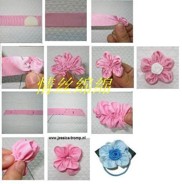 Hacer flores listón/ - Imagui