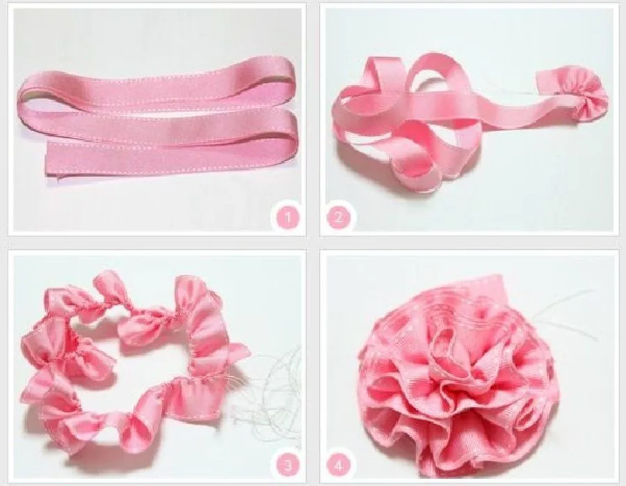 Flores con listón y organza paso a paso | Manualidades Flores con listón y organza paso a paso | Manualidades