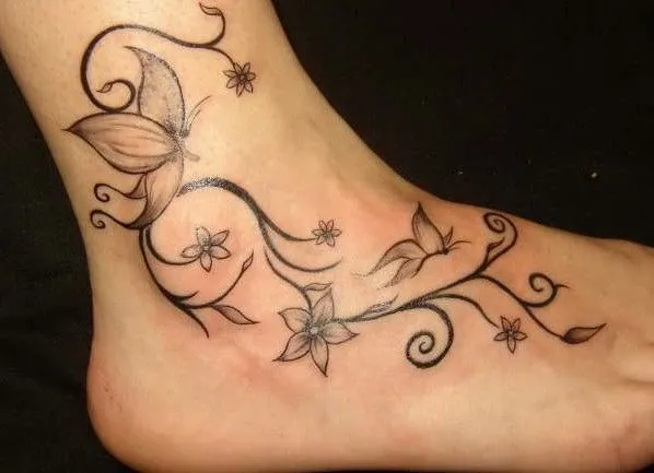 Flores, Mariposas y Firuletes - Tatuajes para Mujeres Flores, Mariposas y Firuletes - Tatuajes para Mujeres