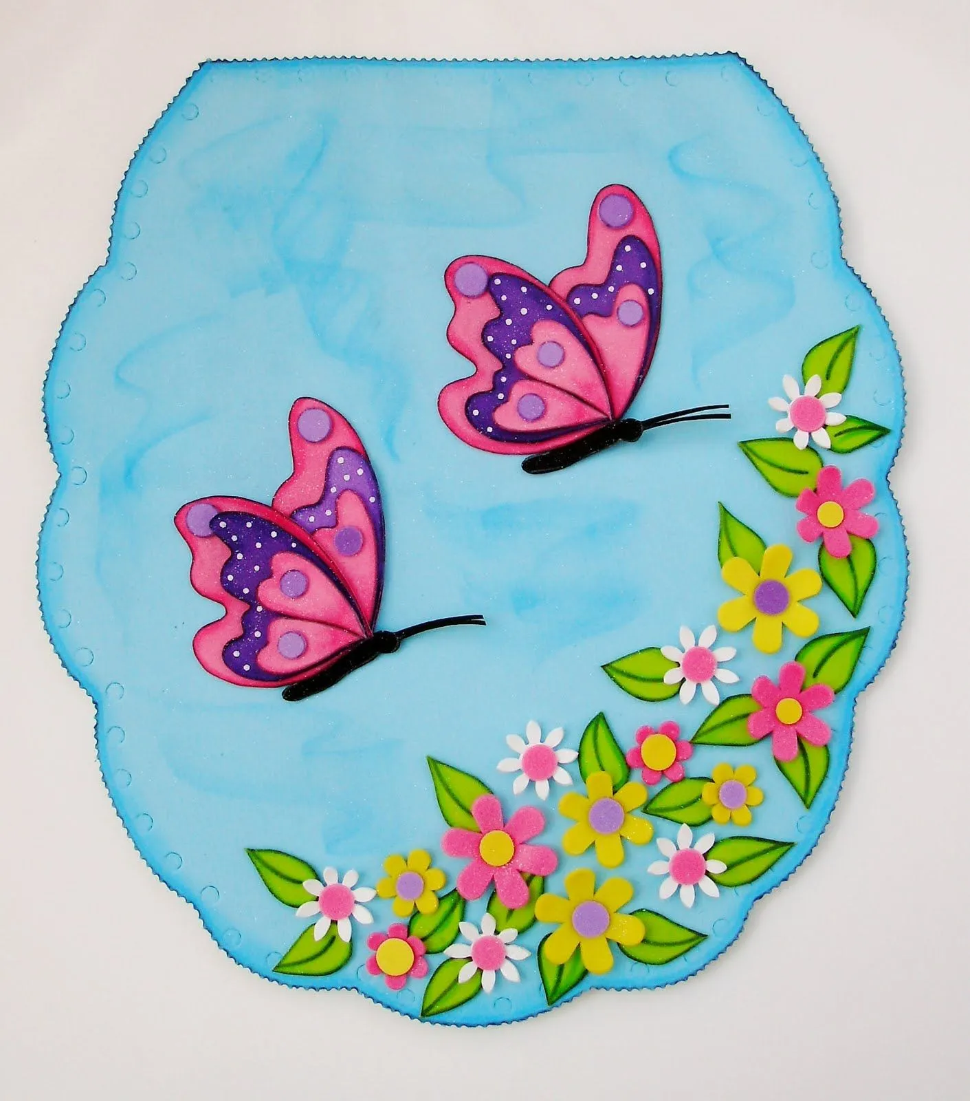 Flores y mariposas en foami - Imagui