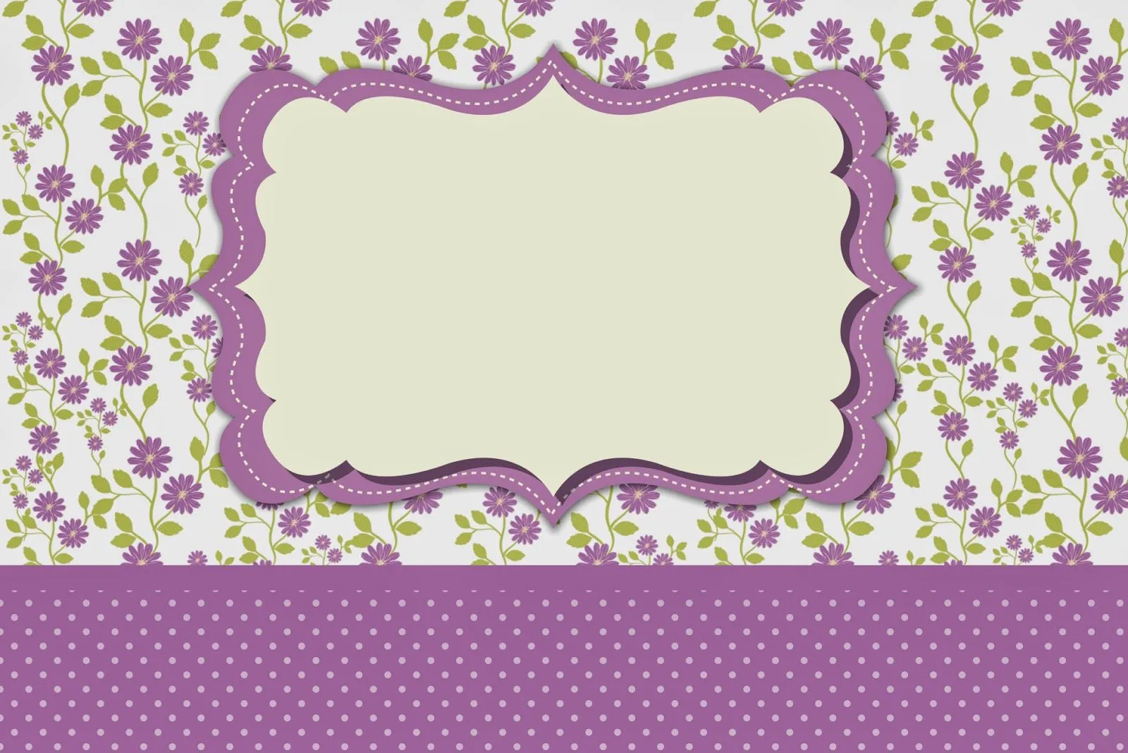 Flores Moradas: Invitaciones para Imprimir Gratis. | Oh My 15 Años!
