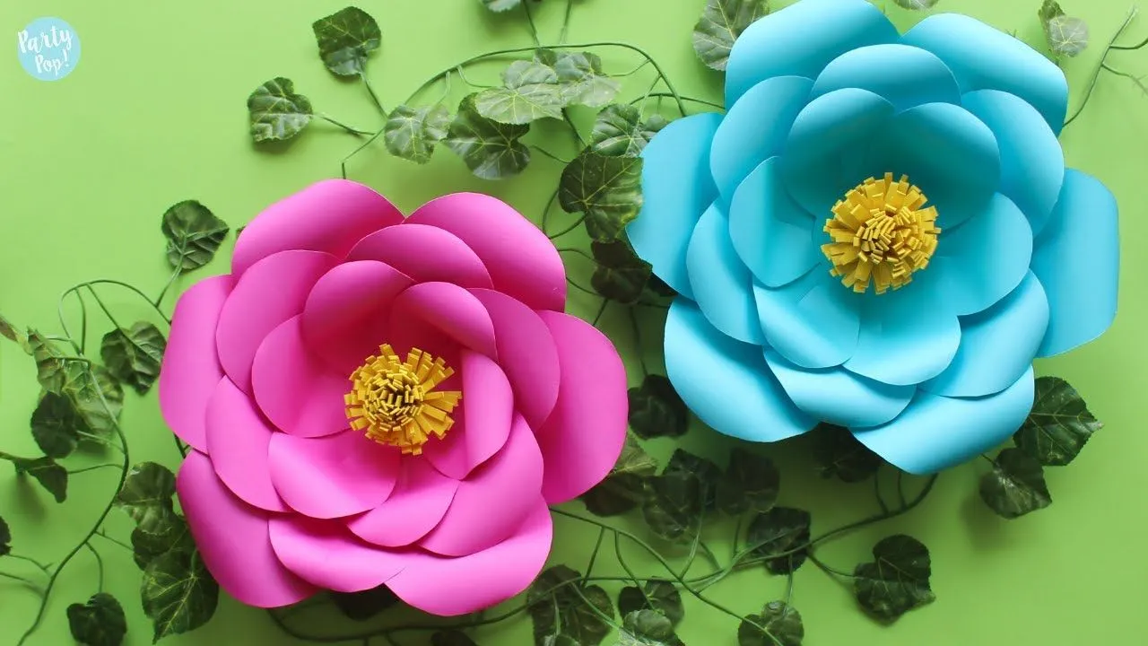 Como hacer flores de papel 
