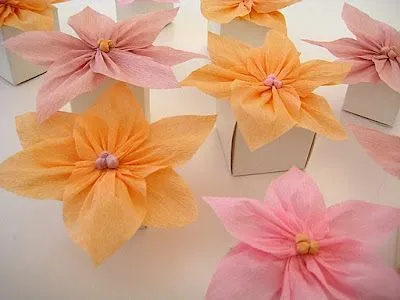 Como hacer flores de papel crepe : cositasconmesh