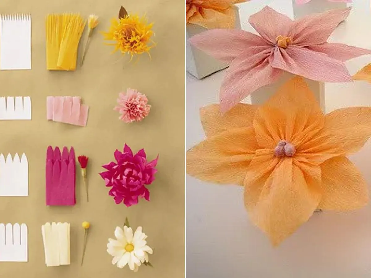 Cómo hacer flores de papel crepe - Manualidades.es Cómo hacer flores de papel crepe - Manualidades.es