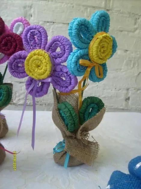 Flores De Papel Crepé en Pinterest | Tutorial De Flores De Papel ...