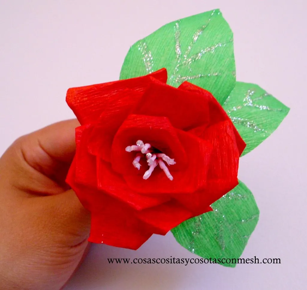 Flores de papel crepe para la primavera : cositasconmesh
