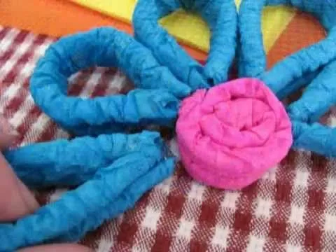 flores de papel crepe - YouTube