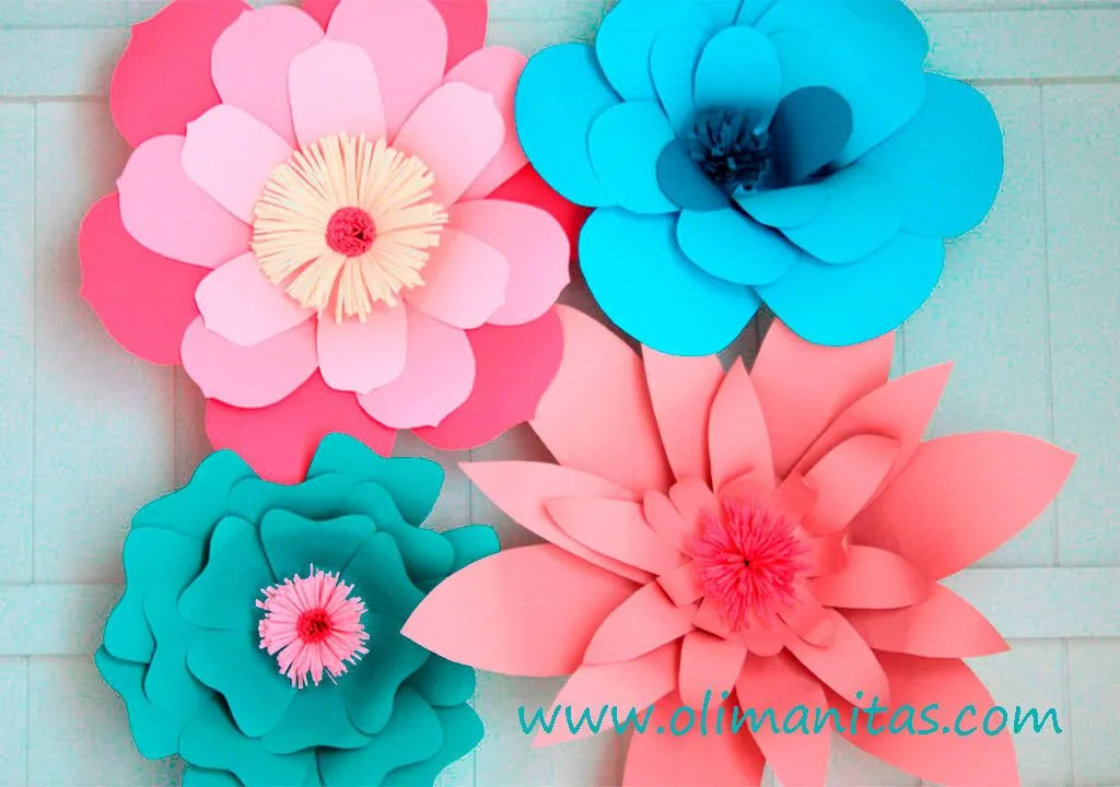 FLORES DE PAPEL GIGANTES FÁCILES DE HACER - OLIMANITAS FLORES DE PAPEL GIGANTES FÁCILES DE HACER - OLIMANITAS