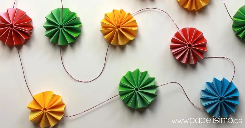 flores de papel para guirnaldas | facilisimo.com