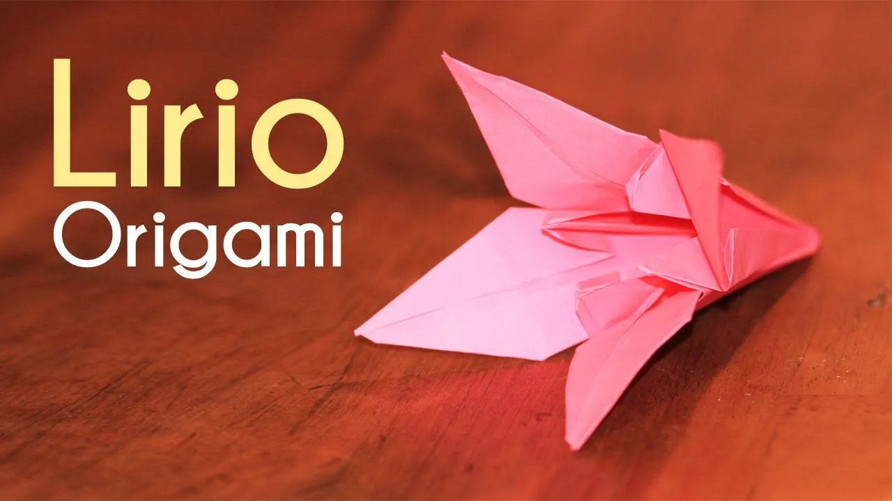 Como hacer flores de papel LIRIO DE ORIGAMI Flores origami - YouTube