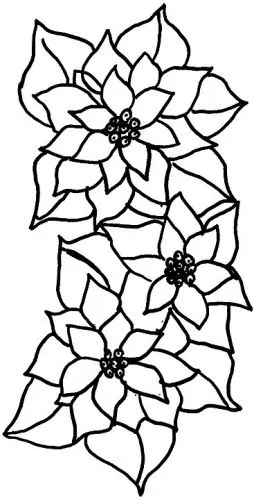 Flores de pascuas para colorear - Imagui