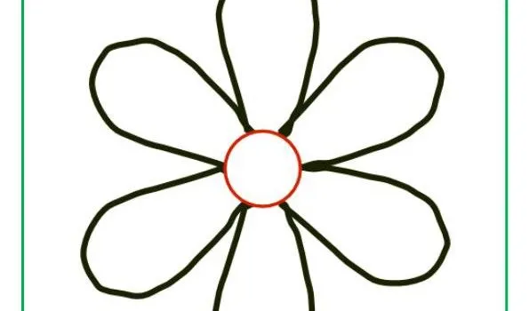 flores de letras de 6 petalos plantilla imagen-1 - Orientación ...