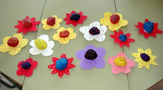 Flores Pisapapeles con Piedras | Manualidades ...