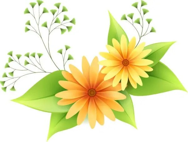 Palabras clave: flores, hojas verdes, vector de material Free Download Palabras clave: flores, hojas verdes, vector de material Free Download