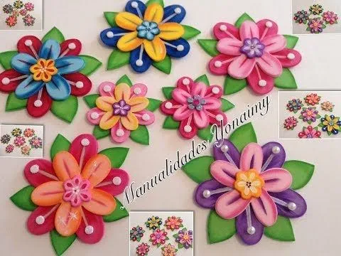 FLORES DE PRINCESA EN FOAMY O GOMA EVA.- PRINCESS FLOWERS - YouTube FLORES DE PRINCESA EN FOAMY O GOMA EVA.- PRINCESS FLOWERS - YouTube
