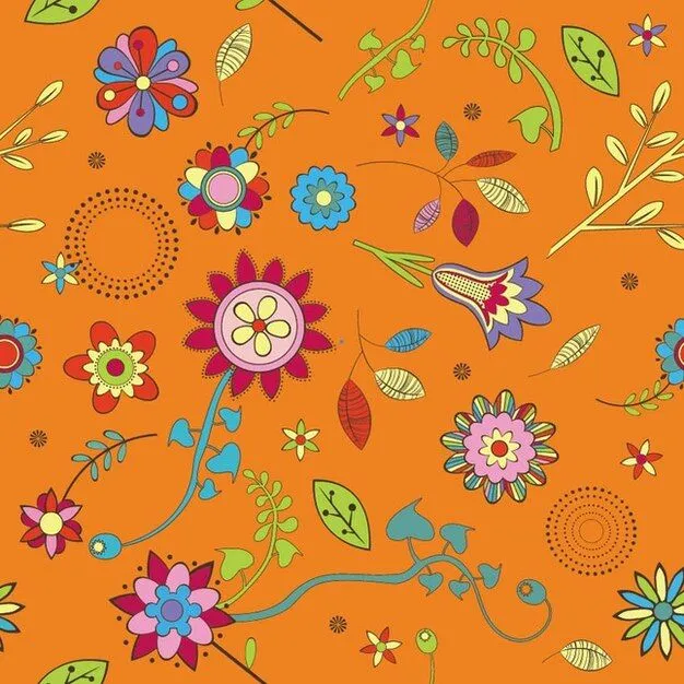 flores retro cepillo vector | Descargar Vectores gratis flores retro cepillo vector | Descargar Vectores gratis