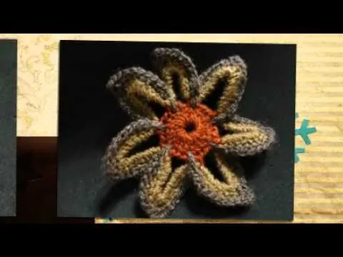 Flores tejidas con estambre. - YouTube
