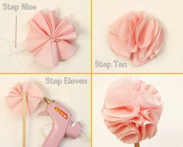 Cómo hacer flores de tela para decorar cupcakes | Manualidades y ... Cómo hacer flores de tela para decorar cupcakes | Manualidades y ...