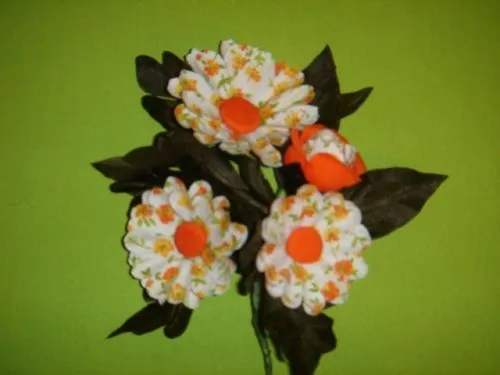 Imagen flores de telas - grupos.