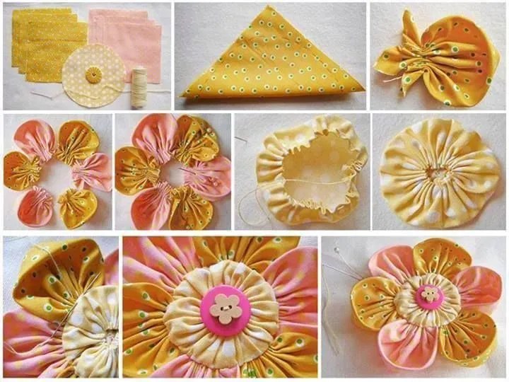 Como hacer flores en telas | Manualidades Navideñas | Pinterest Como hacer flores en telas | Manualidades Navideñas | Pinterest