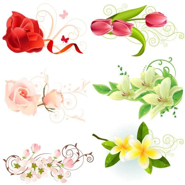 Vectores de flores gratis - Imagui