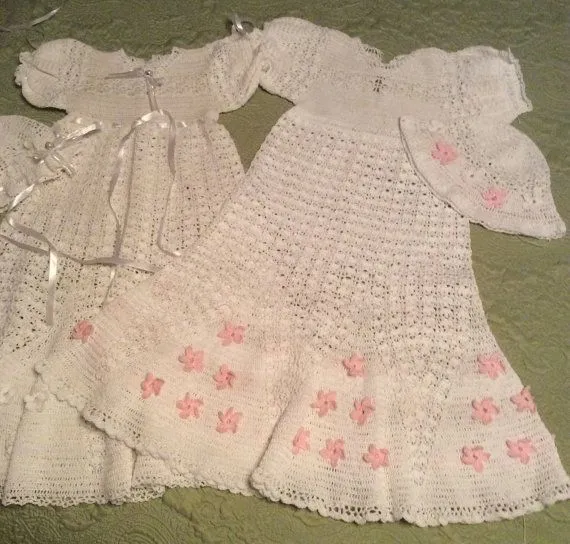 Flower petal christening gown crochet pattern | crochet baby dress ... Flower petal christening gown crochet pattern | crochet baby dress ...