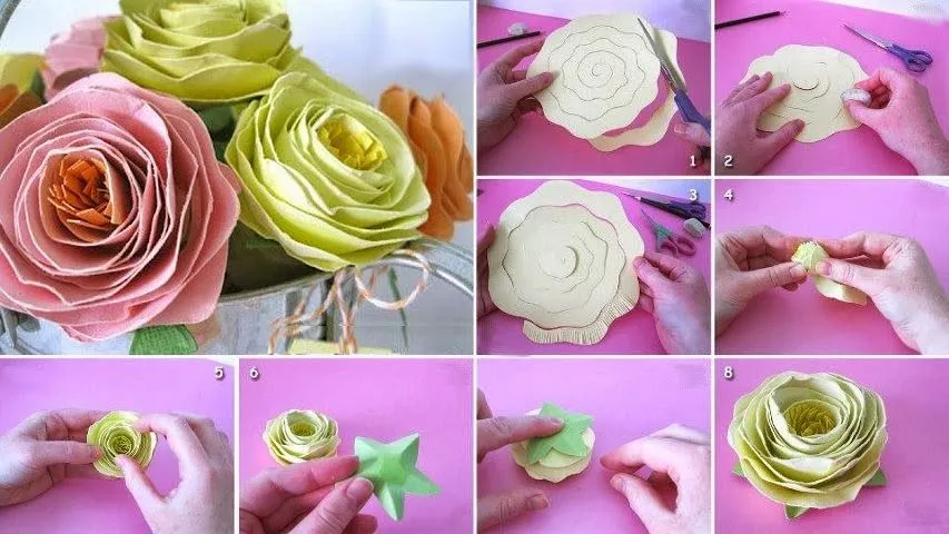 Flowers"...: Tutorial Para Hacer Flores De Papel